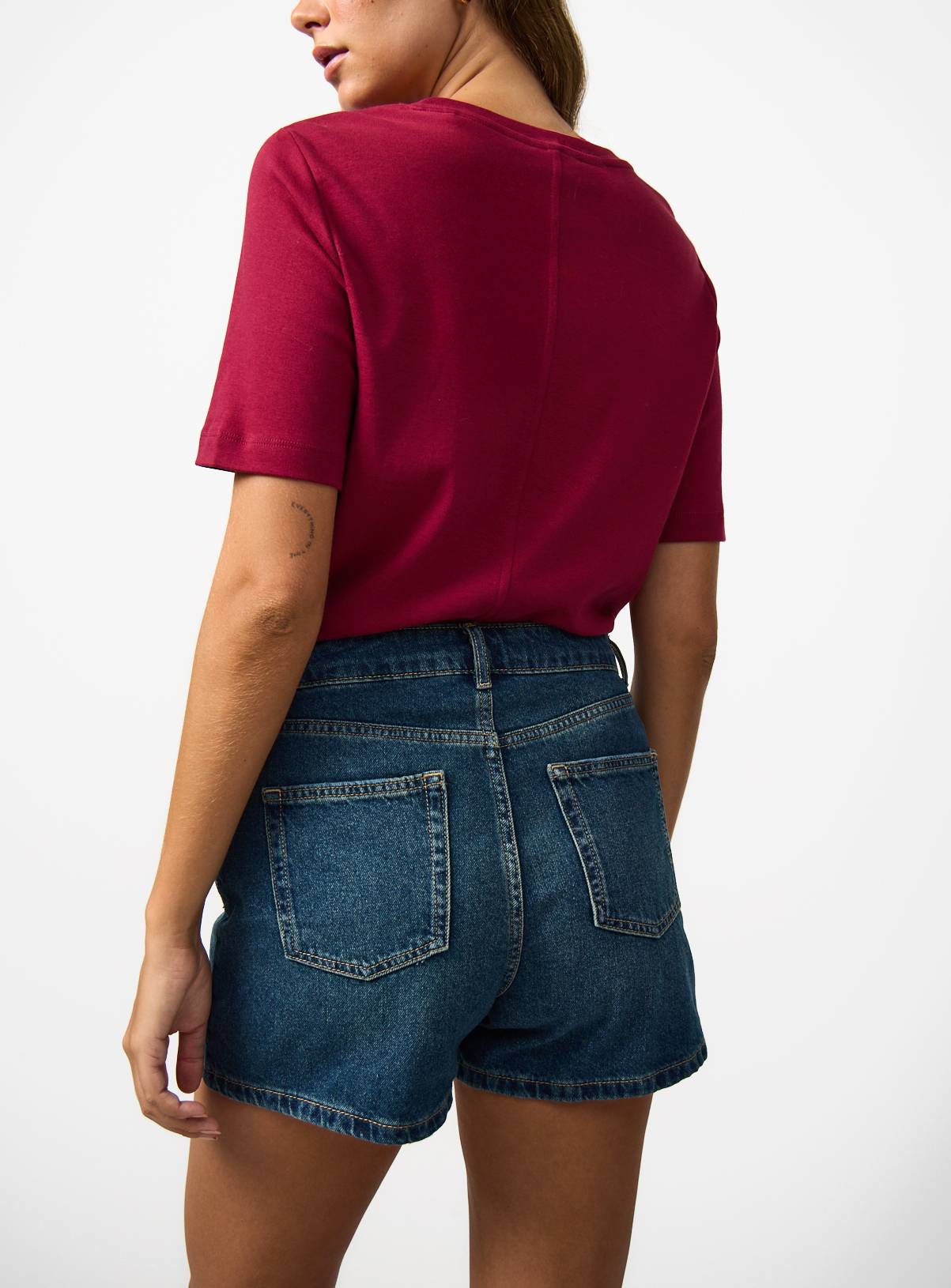 Dark Denim A Line Belted Boy Shorts 10 - Image 4